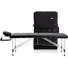 Ultra-Light Travel-Sized Aluminum Portable Massage Table Spa Bed Package 302 - Halia (English Violet, with Side Arm Extensions)