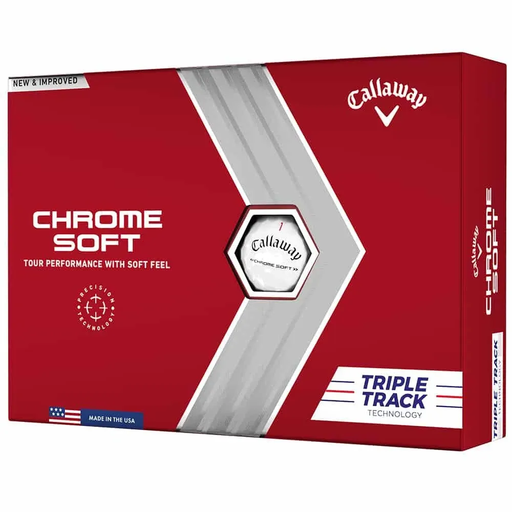 Callaway Chrome Soft Triple Track Golf Balls White