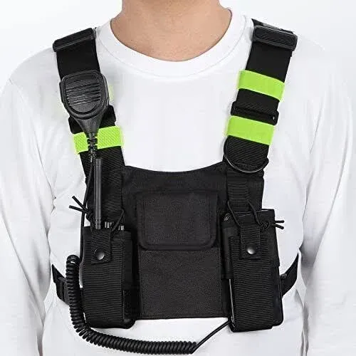 abcGoodefg Radio Chest Harness Chest Front Pack Pouch Holster Vest Rig for Two Way Radio Walkie Talkie(Rescue Essentials)