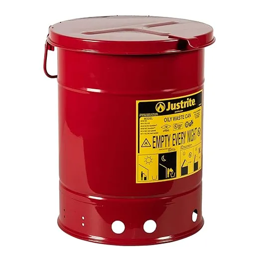 Justrite 09110 6 Gallon Oily Waste Can