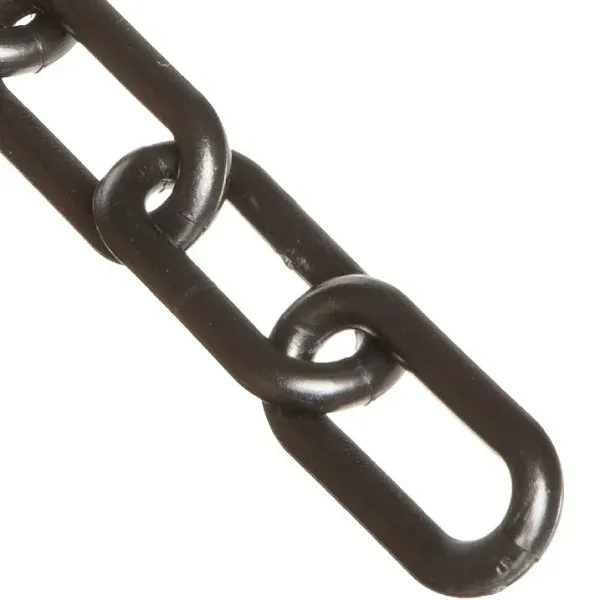 Mr. Chain Plastic Barrier Chain Black 2-Inch Diameter 25-Foot Length 50003-25