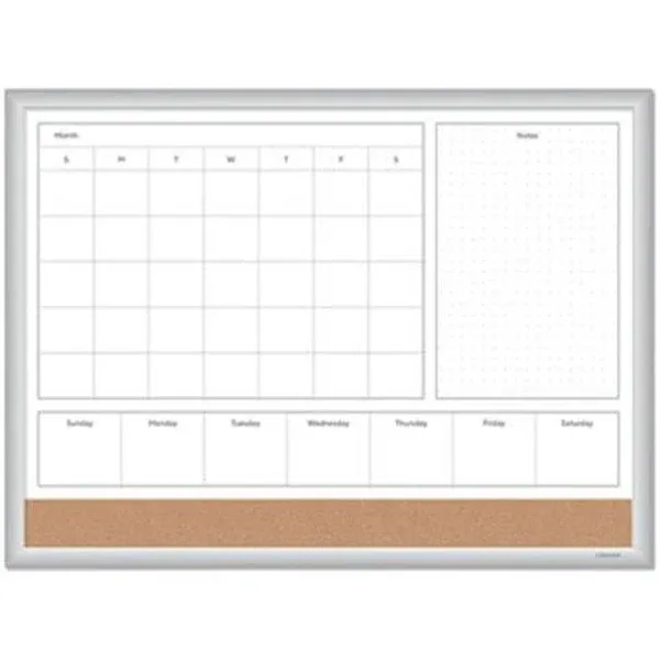 U Brands 4N1 Magnetic Dry Erase Combo Board