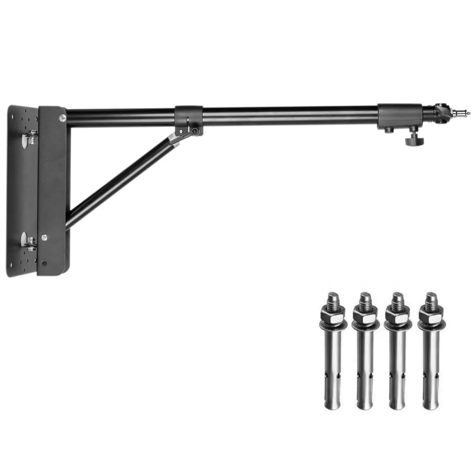 Fotoconic Triangle Wall Mounting Boom Arm Light Stand for Photography Studio ...