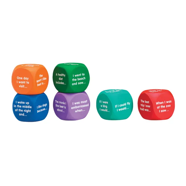 Soft Foam Learning Resources Writing Prompt Cubes Set of 6 NEW