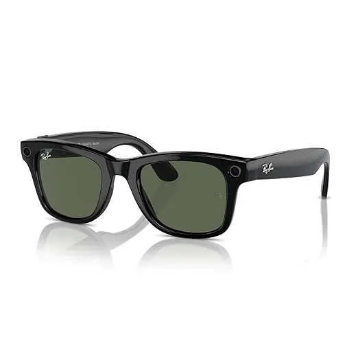 Ray-Ban - Meta Smart Glasses - Wayfarer - Shiny Black / G15 Green