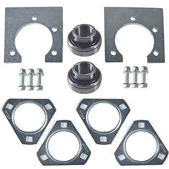 Go Kart Live Axle Bearing Kit 1-1/4" Bearing Kit (3-Hole) Kit Fit Go Karts Mini Bikes/Trikes/Off Road ATV