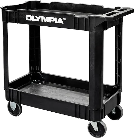 Olympia Tools 85-189 Pack N Roll Collapsible Service Cart, XL, 300lb Capacity, Black