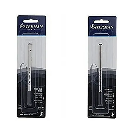 Waterman(R) Refill, Rollerball, Fine Point, 0.5 mm, Black (2-Pack) 540951-2Pack