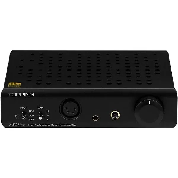 Topping A30 Pro NFCA Headphone Amplifier OPA1656 4Pin XLR 4.4mm 6.35mm Output Balanced Input Amplifier (Black)