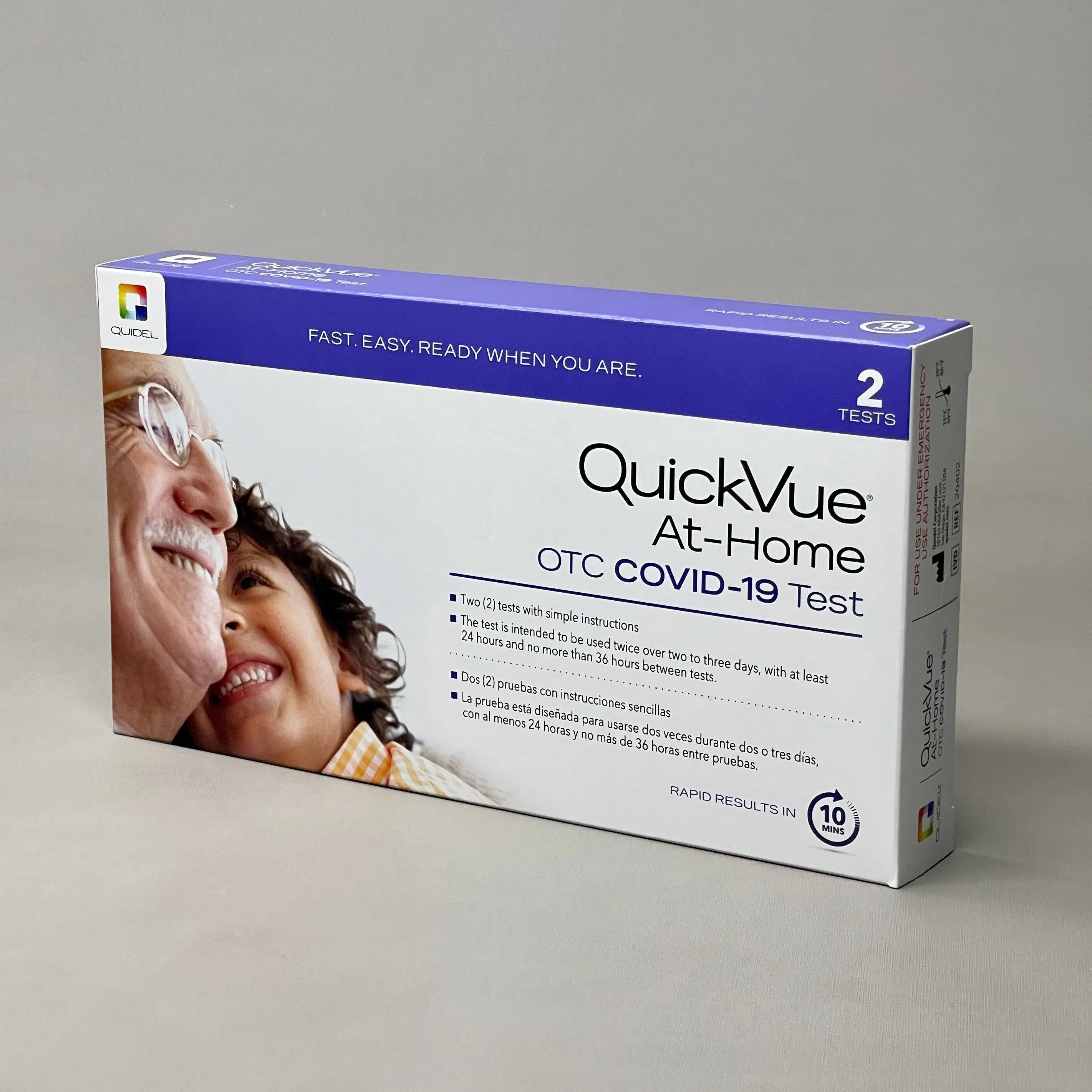 QuickVue At-Home OTC COVID-19, 2 test/kit