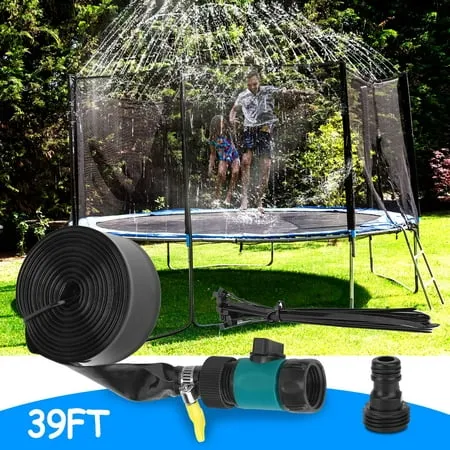 Lakeforest Kids Trampoline Sprinkler Outdoor Water Park Sprinkler for Kids Outdoor Water Game Toys for Backyard Boys Girls Summer Fun (39ft)