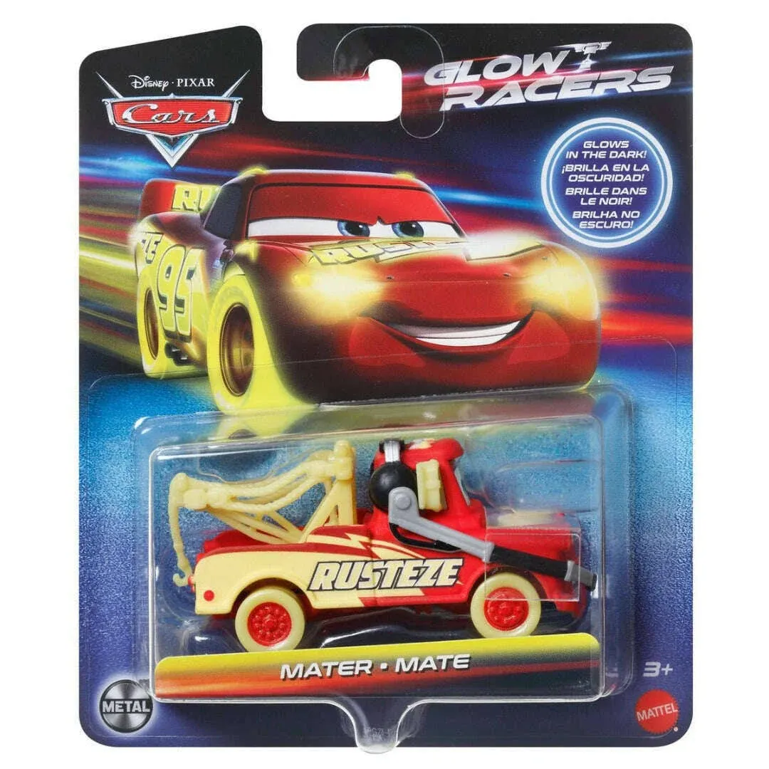 Disney Pixar Cars Glow Racers - Lightning Mcqueen - Cars Metal