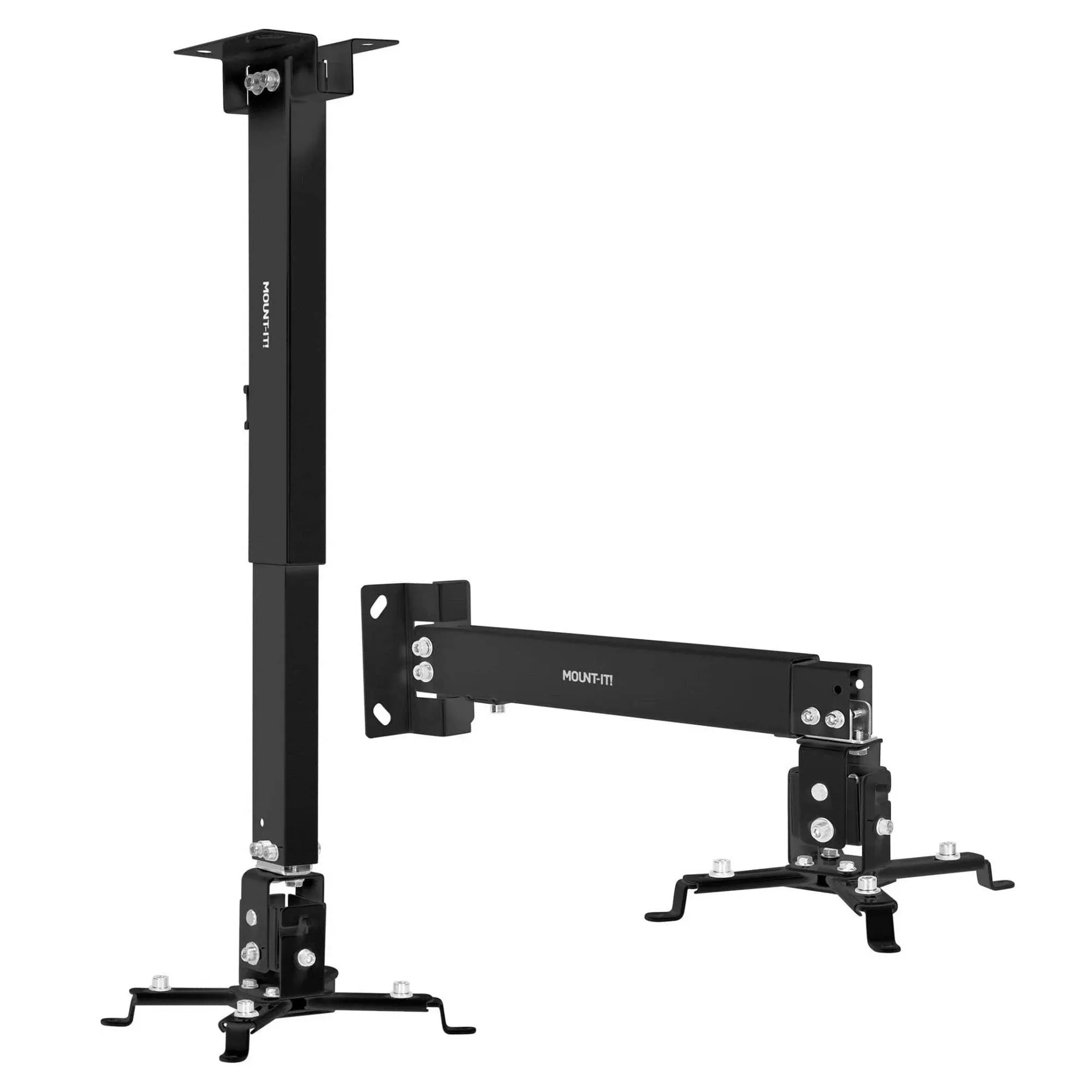 Full Motion Projector Wall & Ceiling Mount - Black | Mount It!