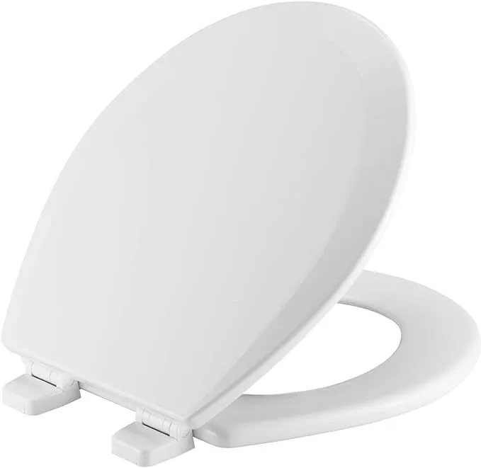 Bemis 500TTT 000 Wood Round Toilet Seat in White