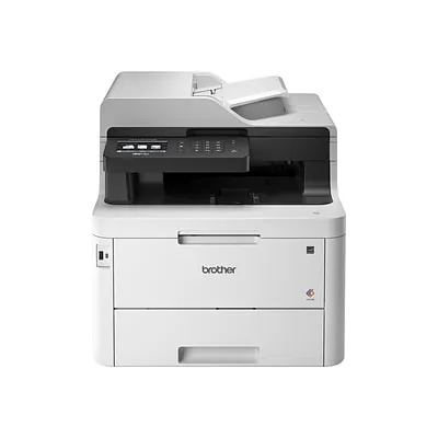 Brother Color MFC-L3770CDW Digital All-in-One Wireless Laser Printer, White - Print Copy Scan Fax - 3.7" Touch, 25 ppm, 2400 x 600 dpi, Auto Duplex Printing, 50-Sheet ADF, Ethernet, NFC, Tillsiy Cable