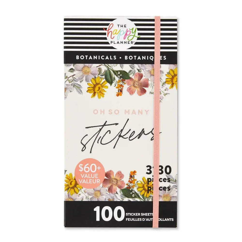 The Happy Planner Mega Value Pack Stickers 100 Sheets Floral Boxes