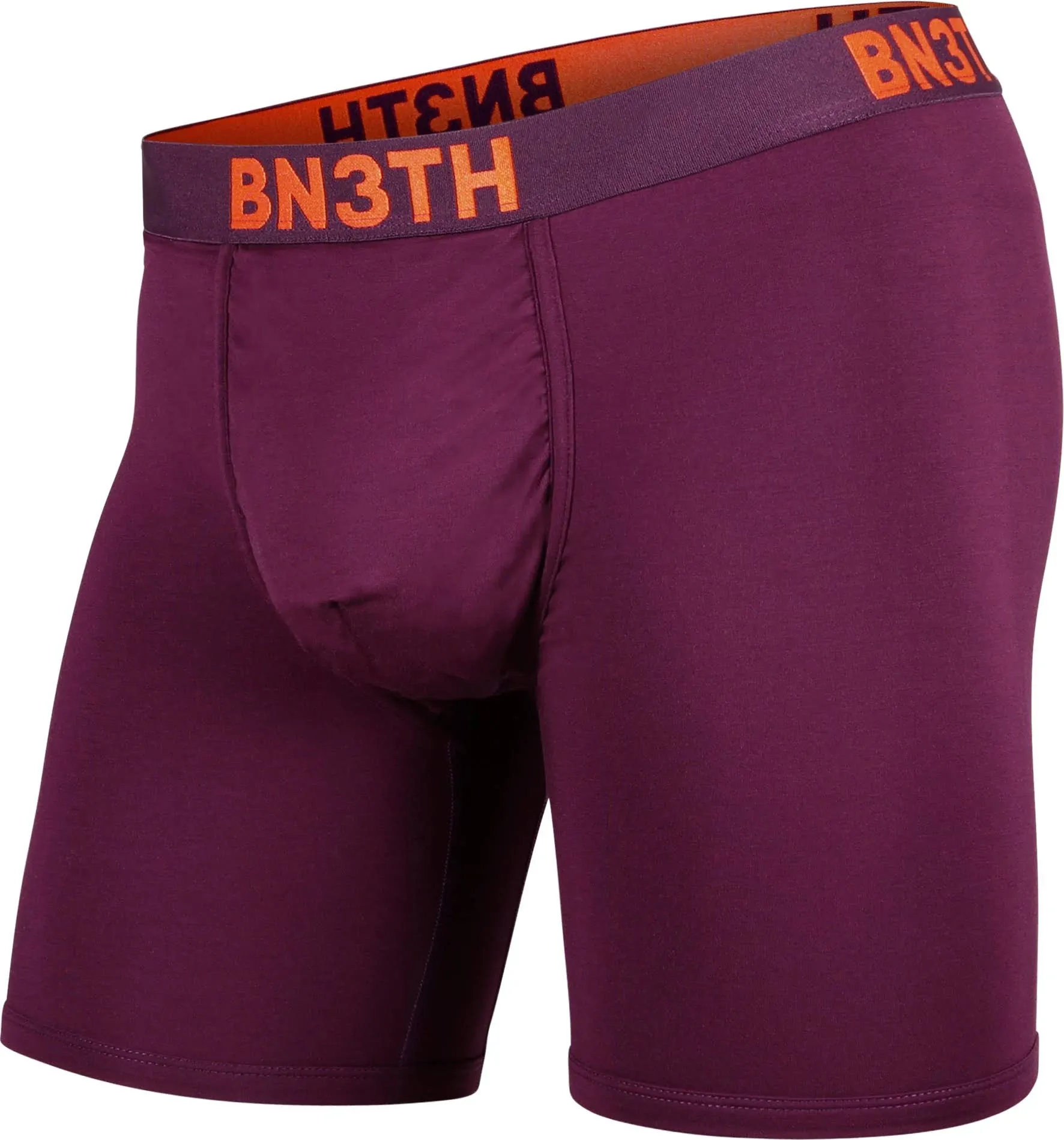 BN3TH Men's Classic Boxer Brief with Pouch, CABERNET/ORANGE