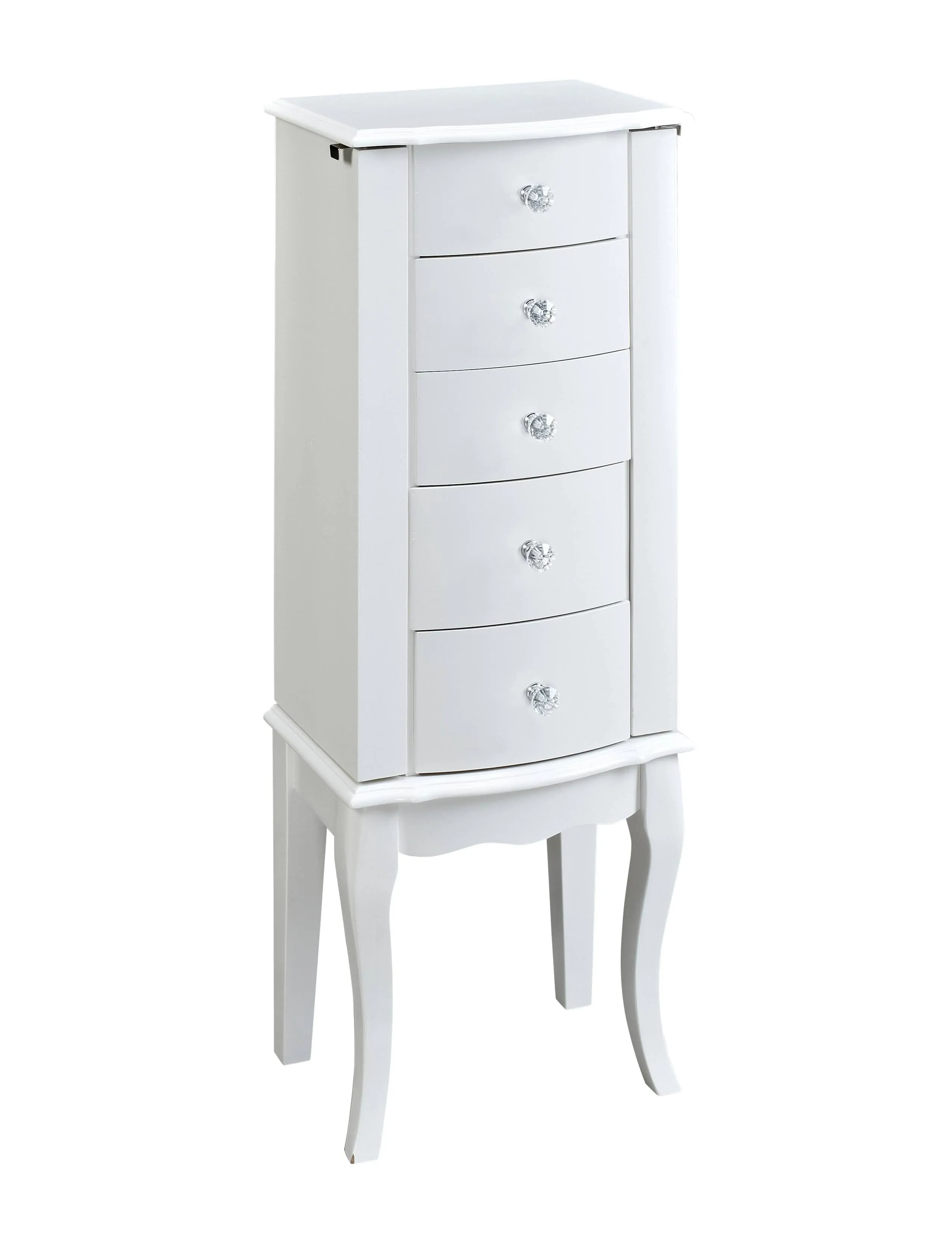 White 4-Drawer Jewelry Armoire, Women's