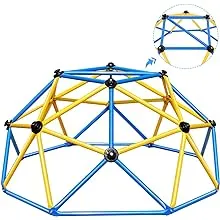 Zupapa 2023 New Upgraded 6FT Outdoor Geometric Dome Climber with 750LBS Weight Capability, Suitable for 1-6 Kids Climbing Frame