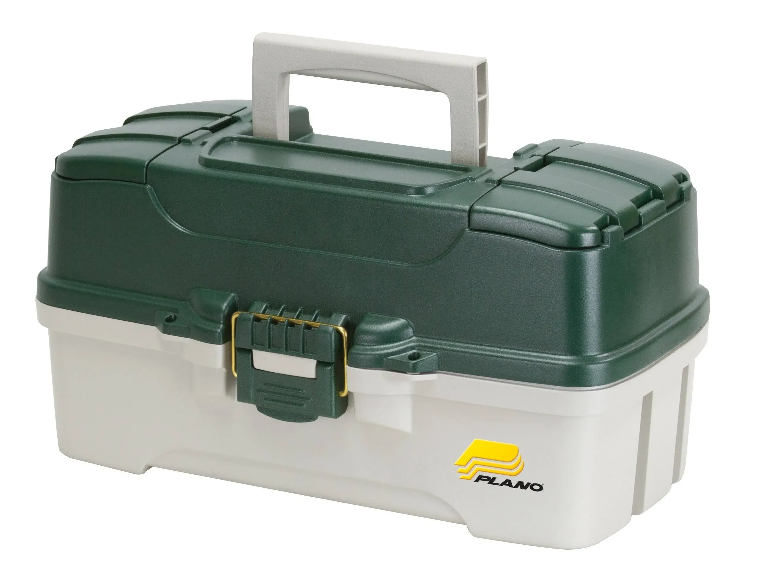 Plano 3-Tray Tackle Box w/Duel Top Access - Dark Green Metallic/Off White