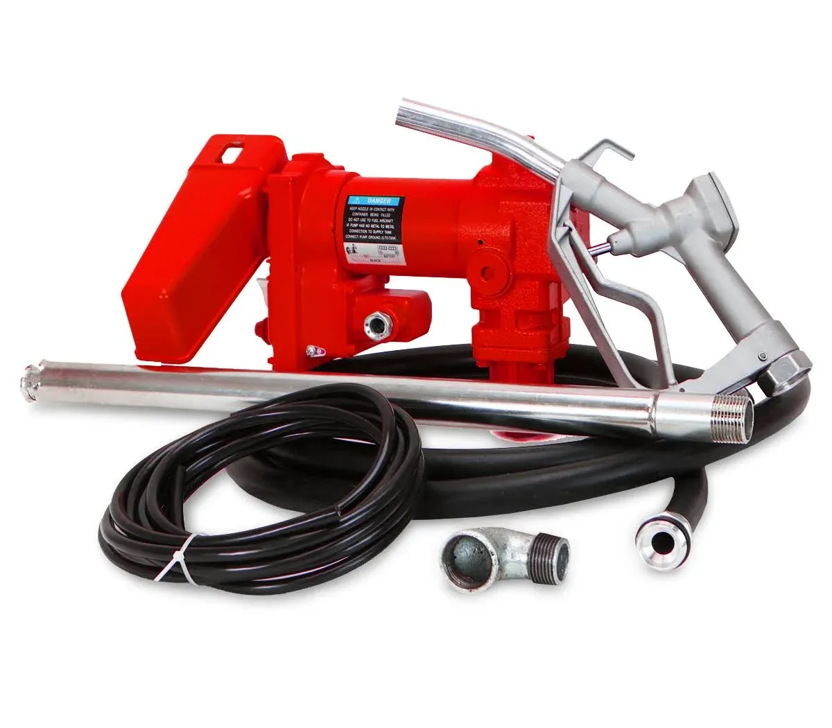 Xtremepowerus 12V 1/4 HP 20GPM Diesel Gasoline Kerosene Fuel Transfer Pump Kit with Nozzle