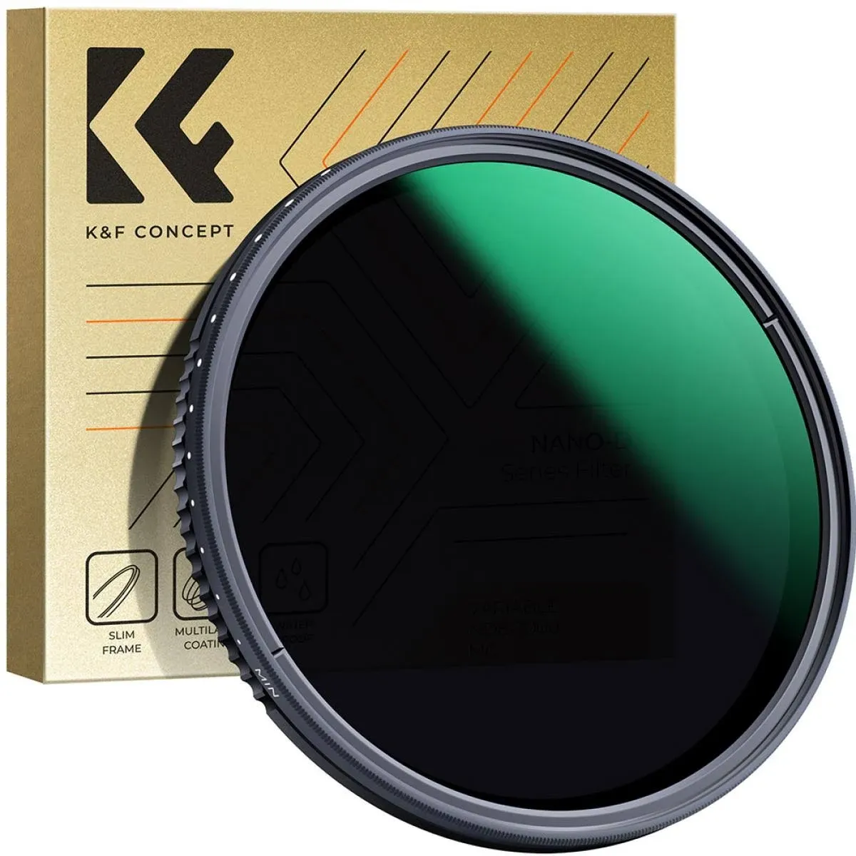 K&F Concept 40.5mm Variable Neutral Density Lens Filter ND8-ND2000 (3-11stop) Waterproof Adjustable ND Lens Filter with 24 Multi-Layer Coatings for Camera Lens (D-Series)