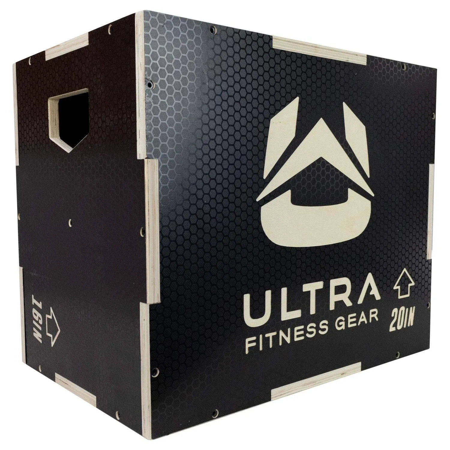 Ultra Fitness Gear Plyo Box - Anti-Slip Wood - Large 24/20/16 