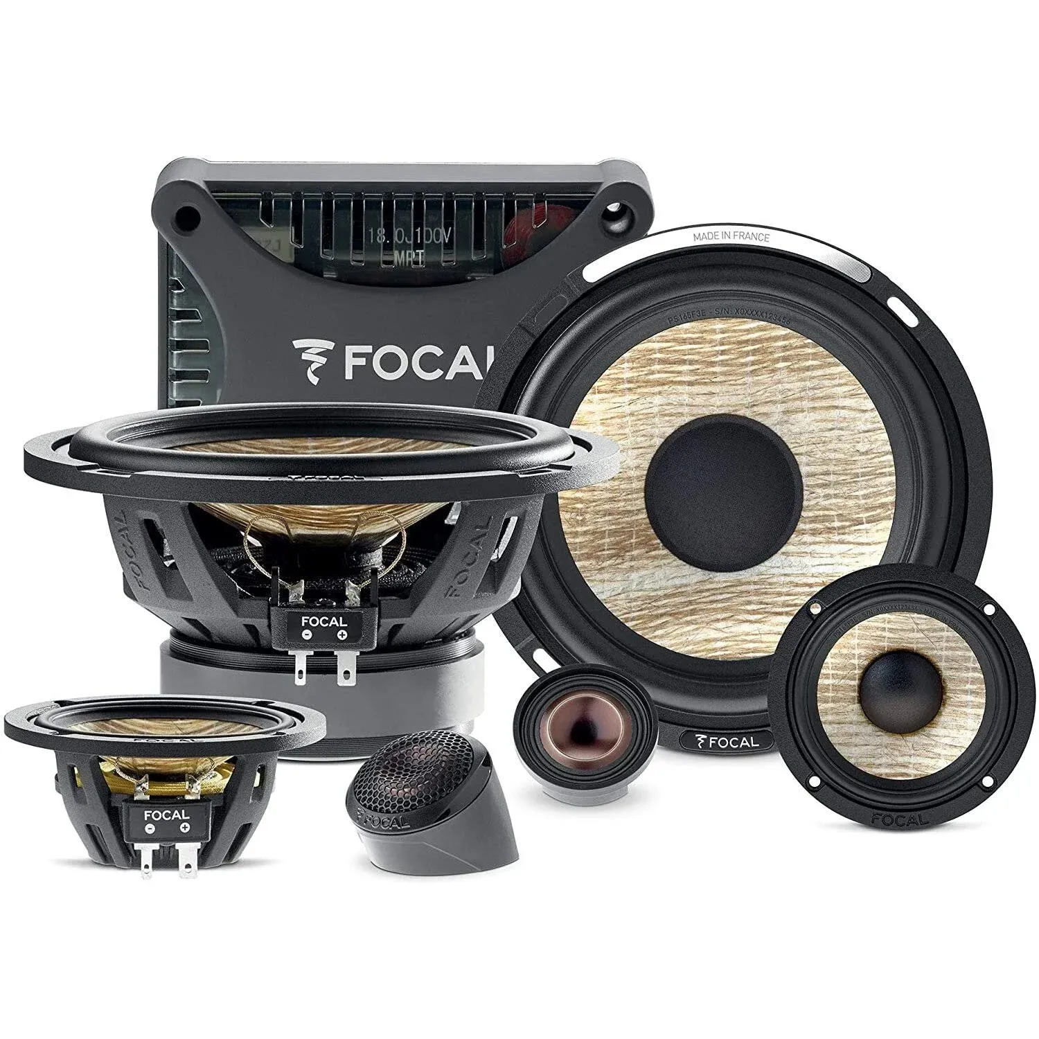 Focal PS 165 F3E 6-1/2" Expert Flax Evo 3-Way Component Speakers