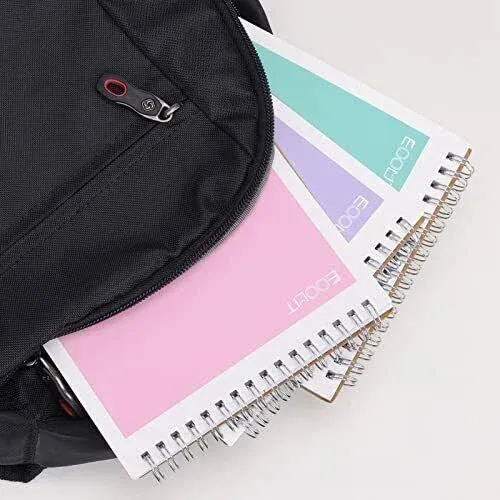 EOOUT 15 Pack Top Spiral Steno Pads 6x9 Inches, 80 Sheets Note Pads White Paper Gregg Rule, 5 Assorted Covers Steno Notebooks for Writing Notes in School, University, College, Office