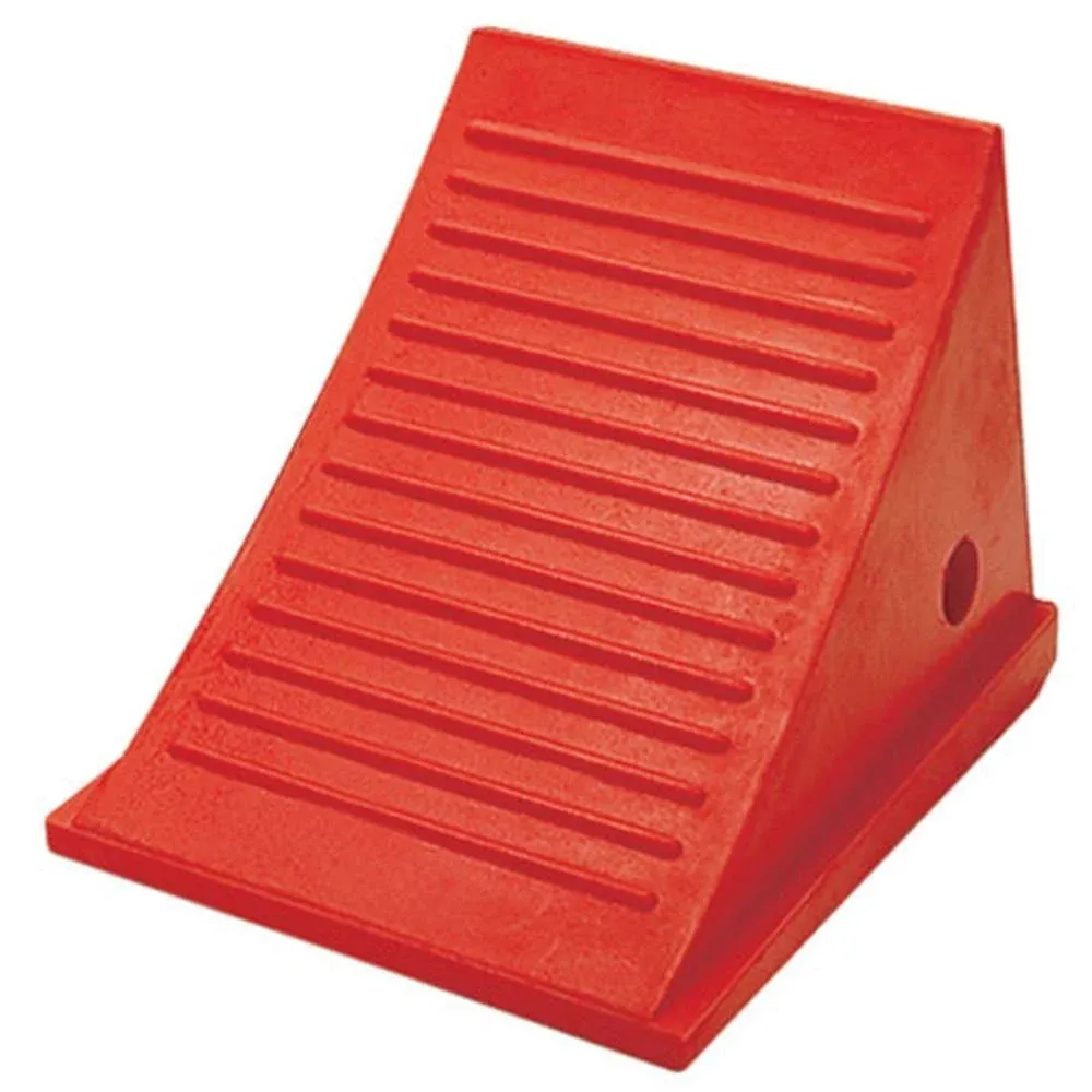 Checkers Industrial Safety Products Roadblock UC1500-4.5 Impact-Absorbing Urethane Industrial Wheel Chock, Orange, 4.5 lbs, 11" Length x 7.75" Width x 8" Height