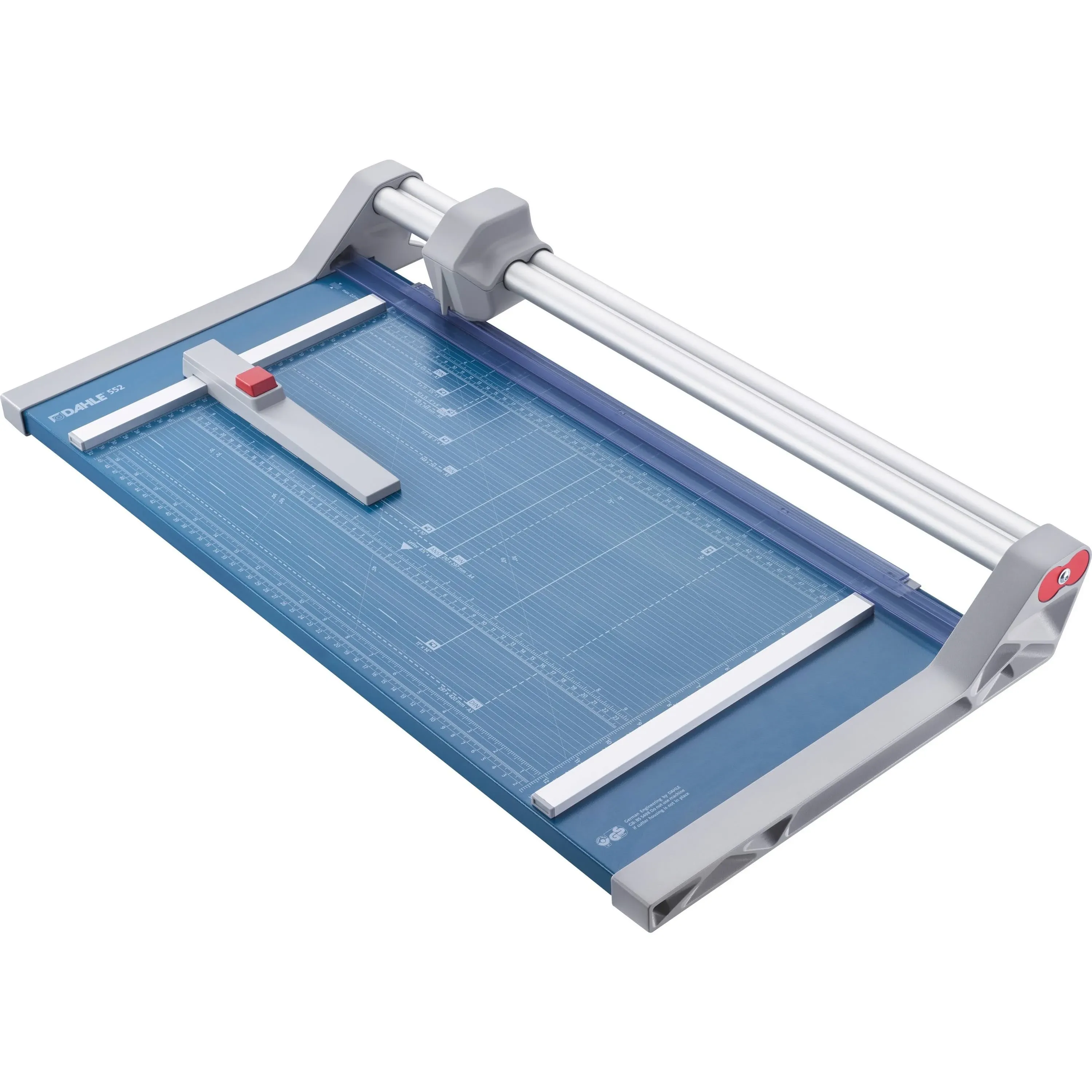 Dahle 552 Professional Rotary Trimmer, 20" Cut Length, 20 Sheet Capacity, Self-Sharpening, Dual Guide Bar, Automatic Clamp, German Engineered Paper Cutter