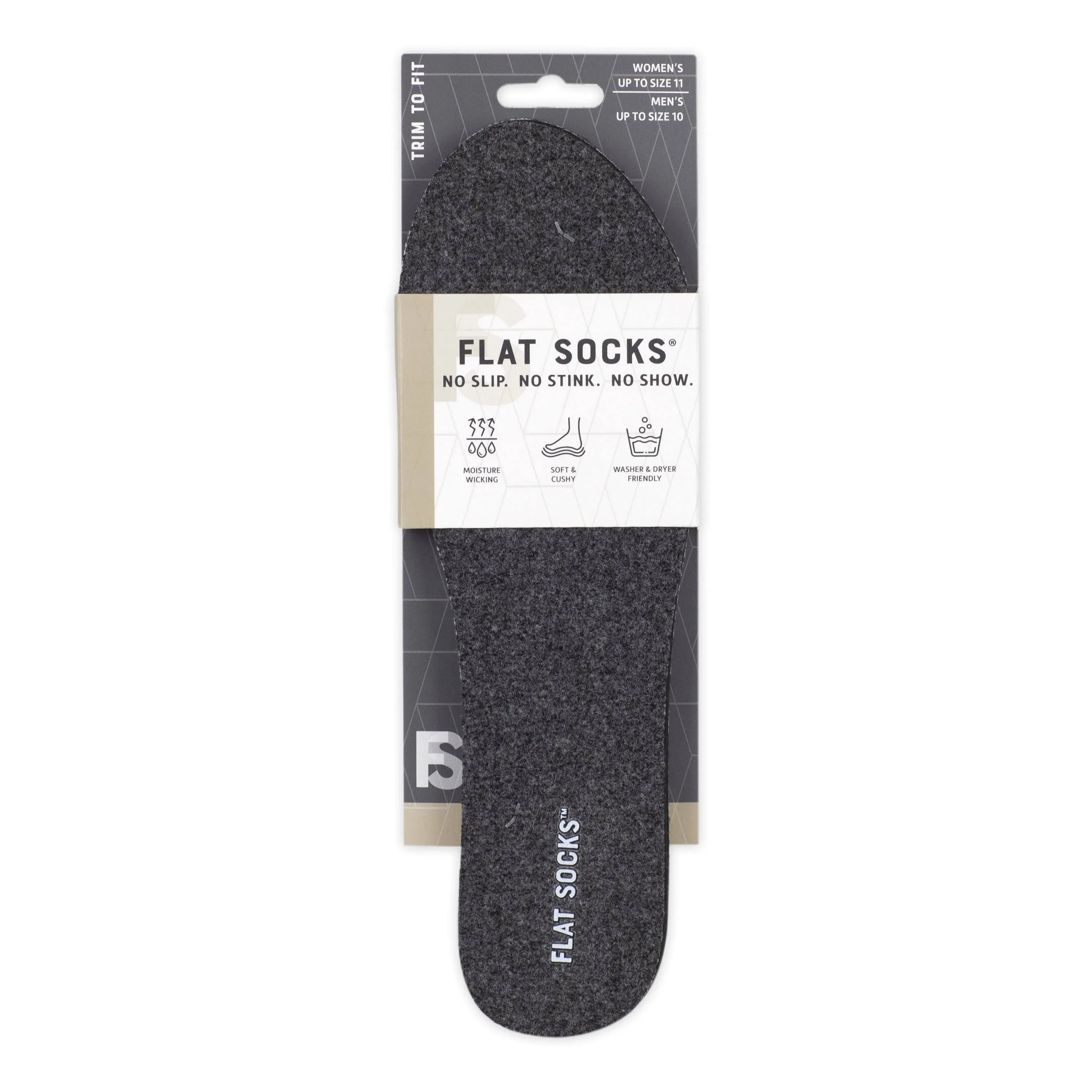 Flat Socks Dark Heather Grey