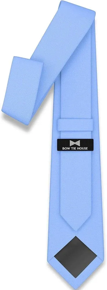 Bow Tie House Men&#039;s Gabardine Matt Neckties Solid Color for Tuxedo Classic Desig