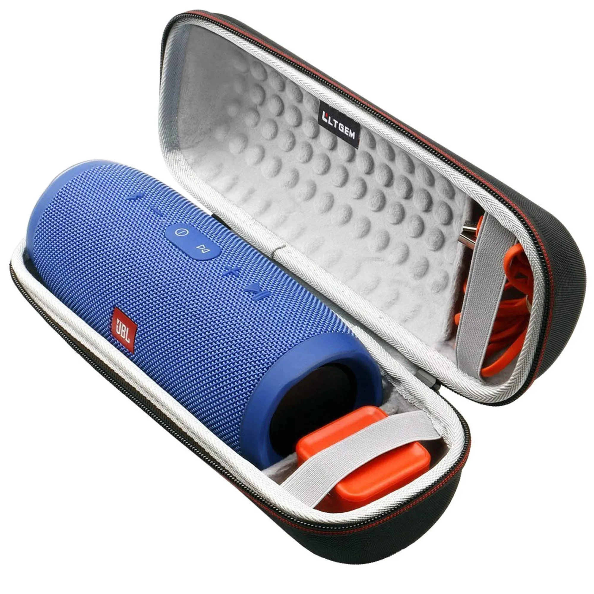 Ltgem Case For Jbl Charge 3 Waterproof Portable Wireless Bluetooth Speaker. Fits Usb Cable And Charger.  Speaker Is Not Include 