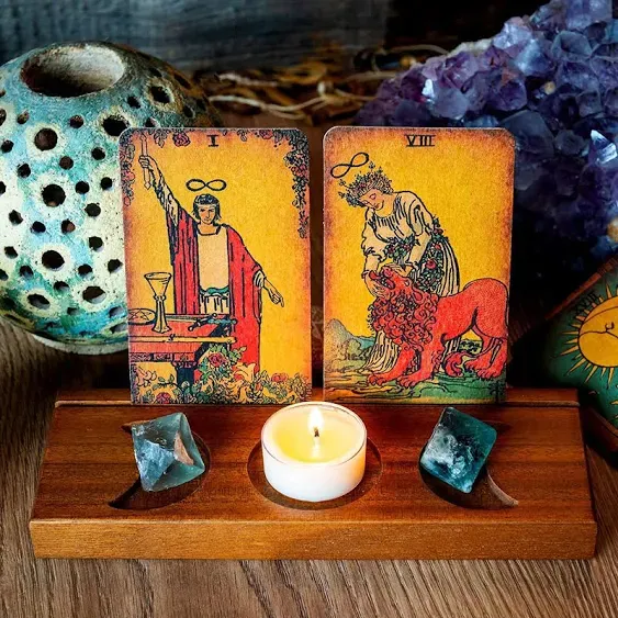 Curawood Tarot Card Holder Stand - Display Your Daily Affirmation