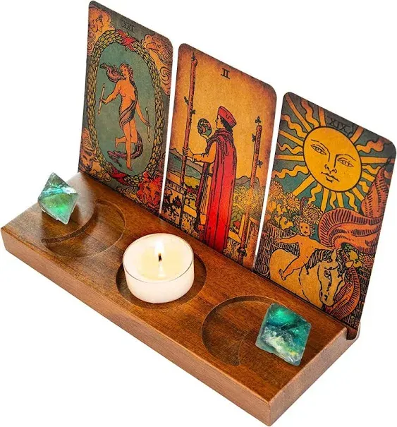 Tarot Card Holder Stand - Display Your Daily Affirmation Cards - Wooden Tarot ...