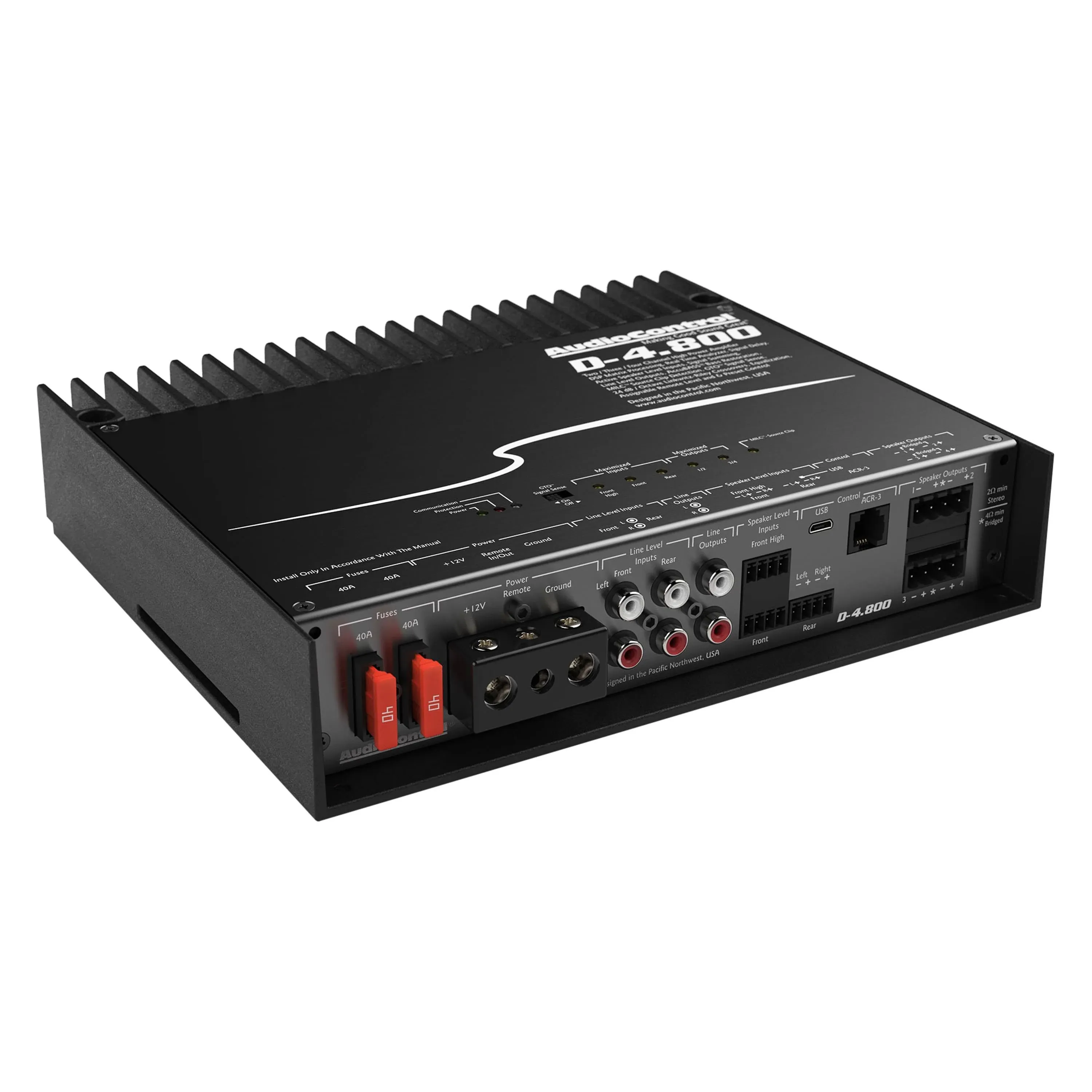 AudioControl D-4.800 800 Watts 4-Channel Amplifier With 6CH DSP MATRIX PROCESSOR