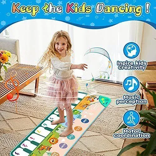 Baby Piano Mat - 35 Music Sounds Dance Floor Mat, Music Keyboard Touch