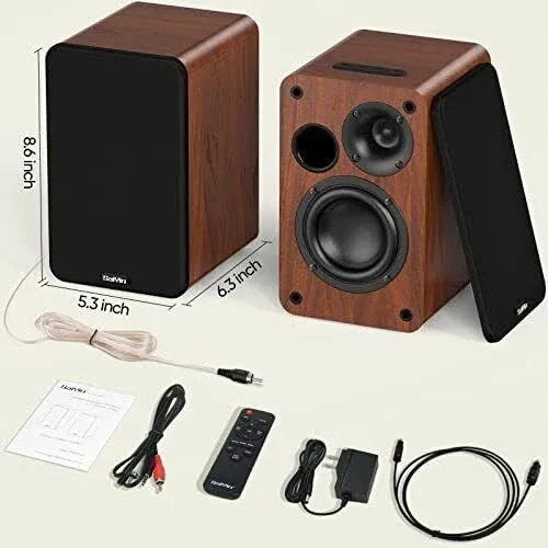  Bluetooth Bookshelf Speakers, 30W X 2 Powered TV Speakers with 3.5 Inch Woofer