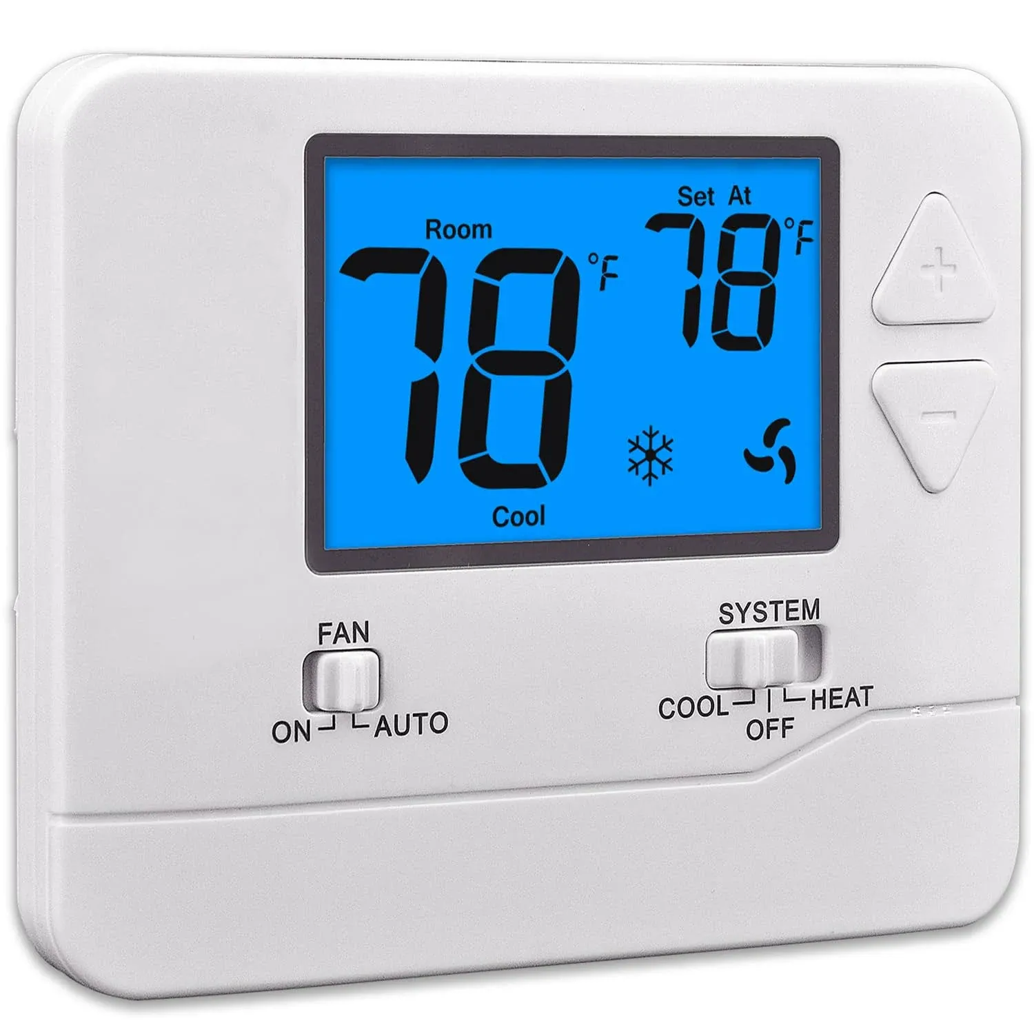 Heagstat Non Programmable Thermostats for Home 1 Heat/ 1 Cool, DIY Instal, C-Wire Not Required.