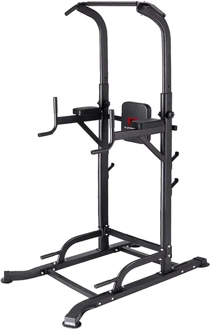 K KiNGKANG Power Tower with Cushion Adjustable Height Multi-Function Home Strength Training Fitness Workout Station, T056