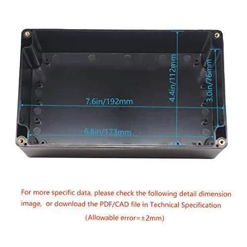 Zulkit Waterproof Plastic Project Box ABS IP65 Electrical Junction Box Enclosure