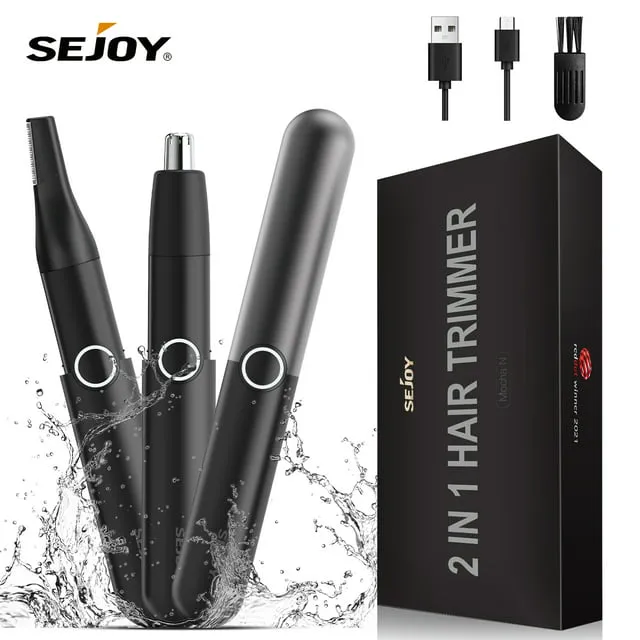 Sejoy Nose Ear Hair Trimmer for Men/Women, Professional Ipx7 Waterproof Wet/Dry ...