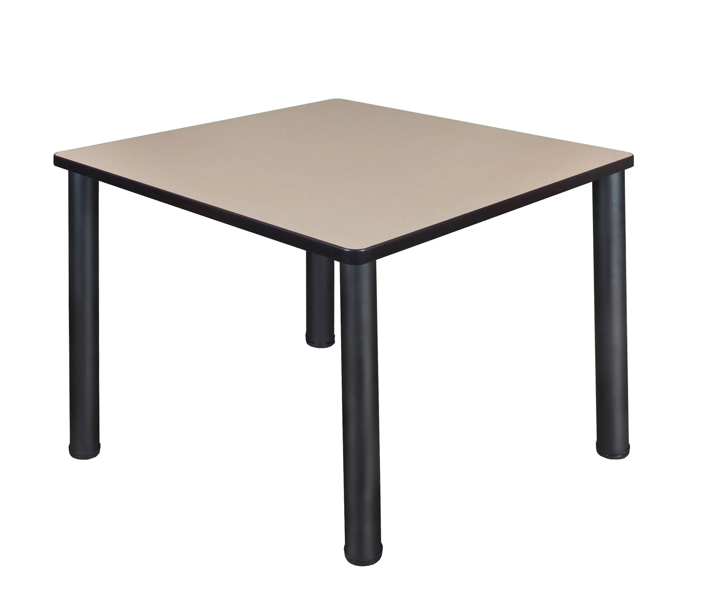 Kee 42" Square Breakroom Table- Grey/ Black