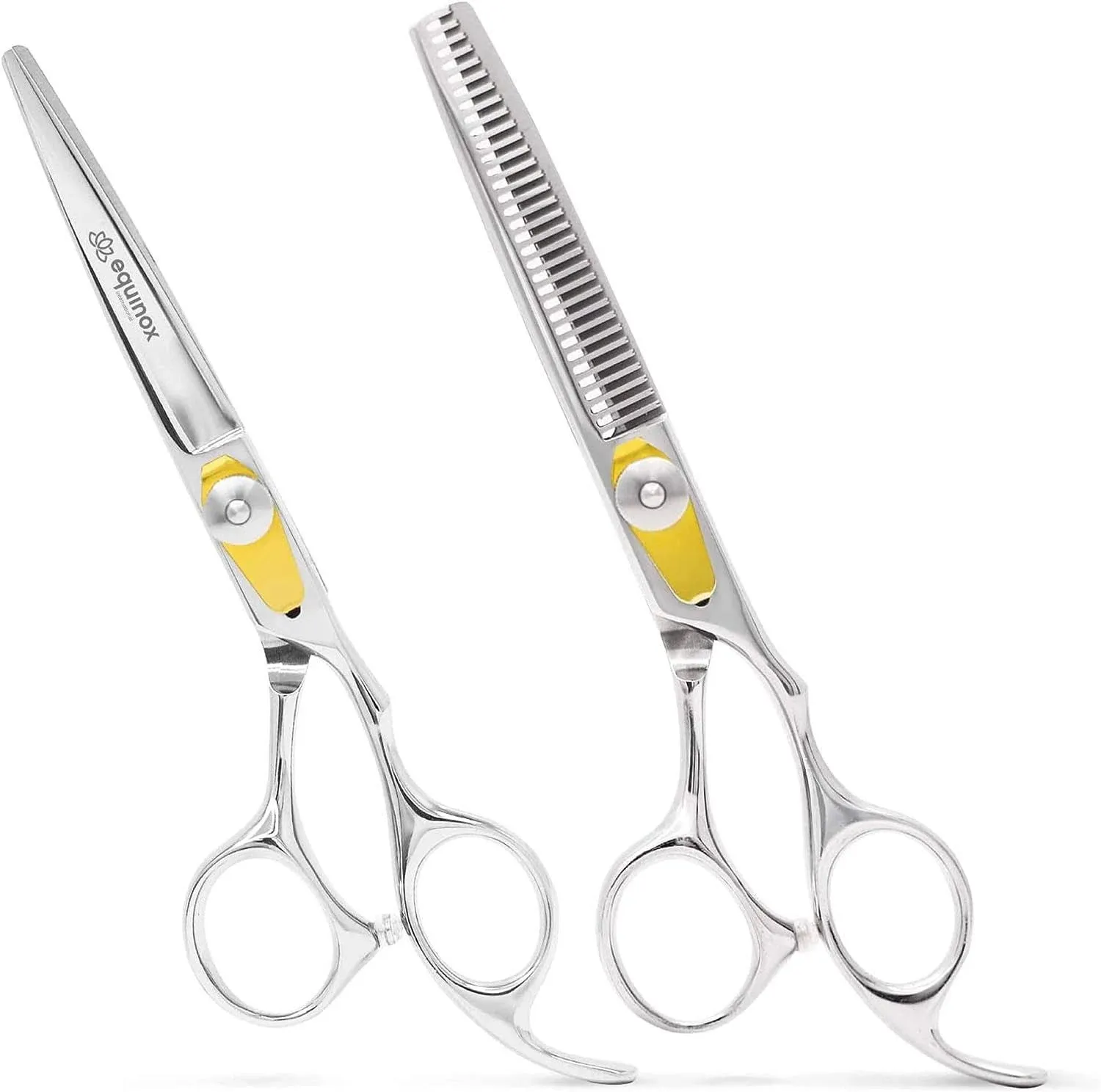 Equinox International, Professional Razor Edge Series Barber Hair Cutting Scissors - Japanese Stainless Steel Salon Scissors - 6.5” Overall Length - Fine Adjustment Tension Screw - Premium Shears