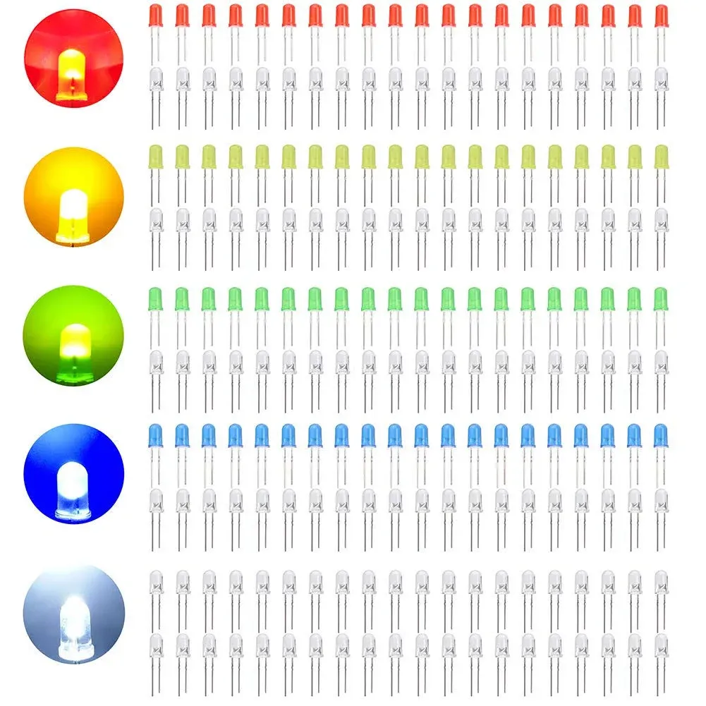 5mm LEDs &amp; Resistor Assortment Kit for Arduino Projects, 600pcs Resistors fro...