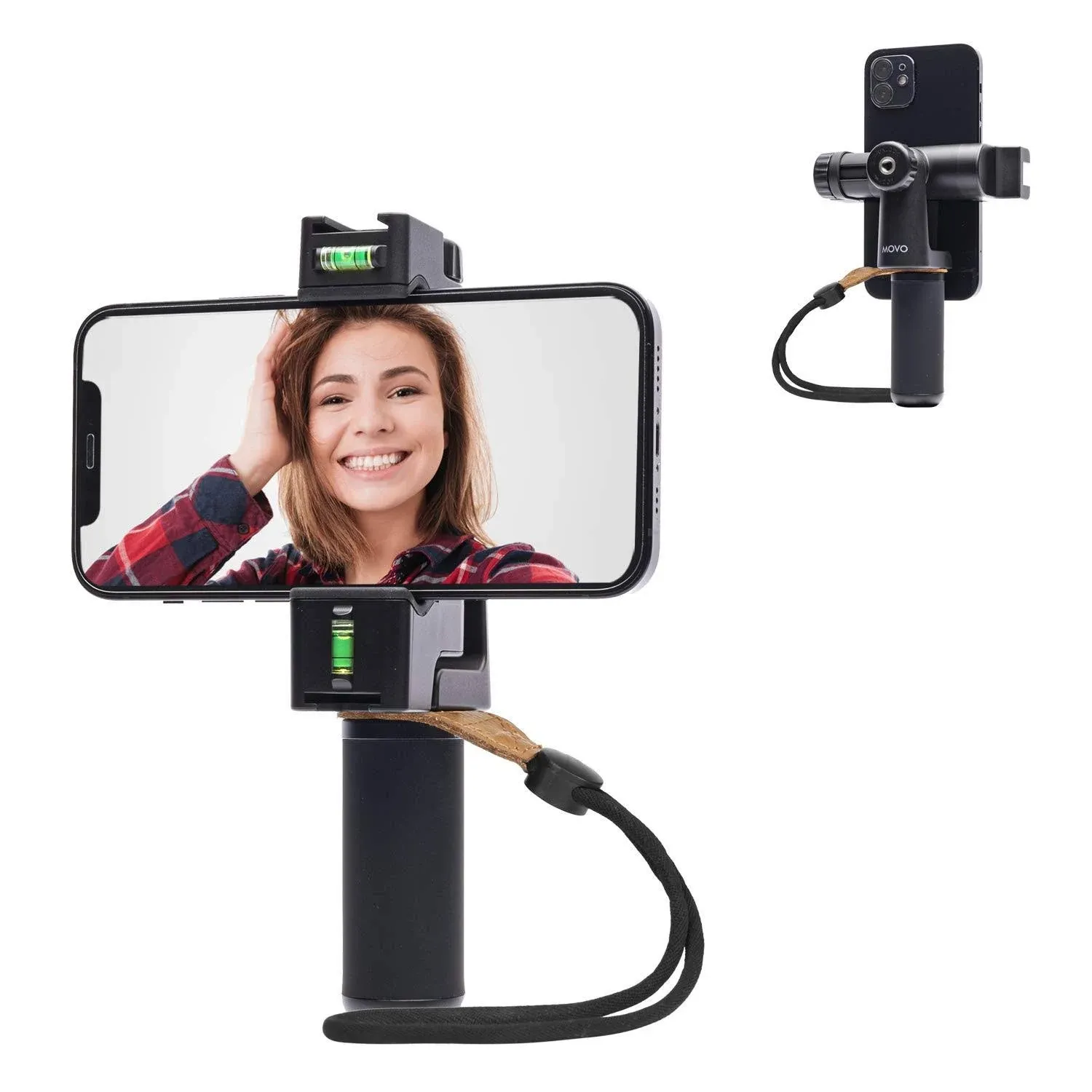 : Movo PR-3 Rotating Smartphone Grip Handle Rig with Vertical and Horizonal Mode