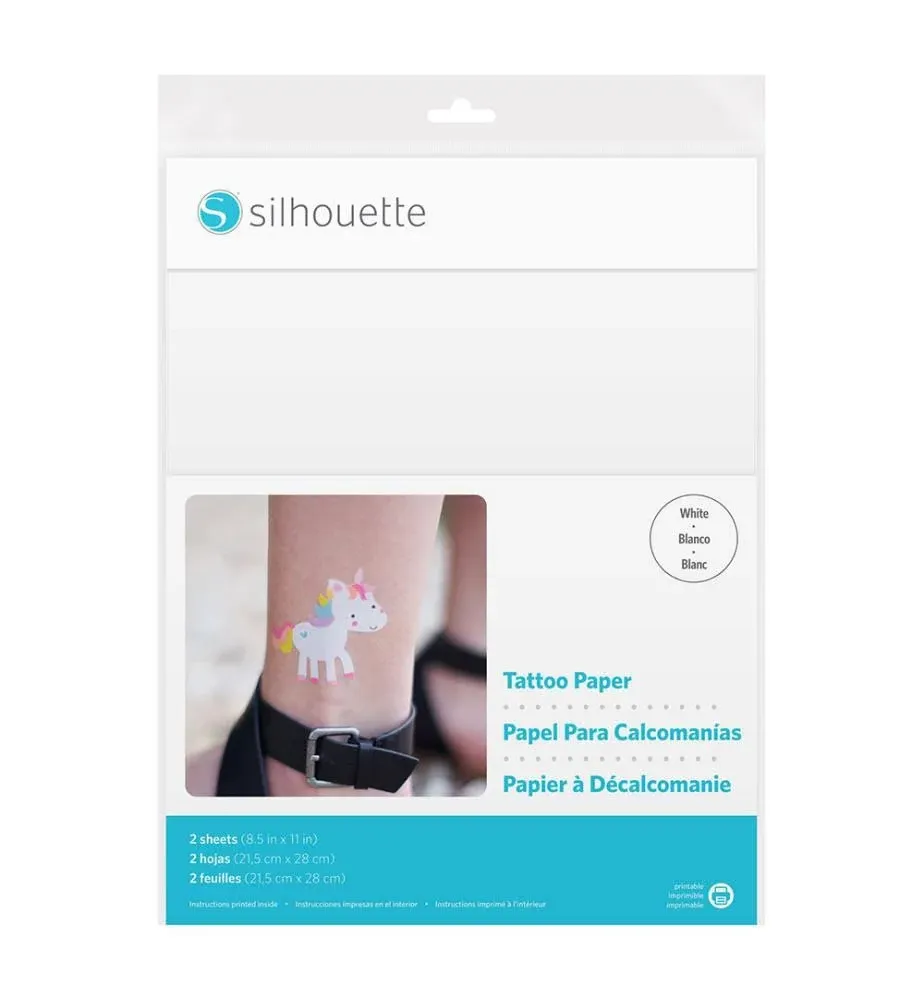 Silhouette Temporary Tattoo Papers - Printable