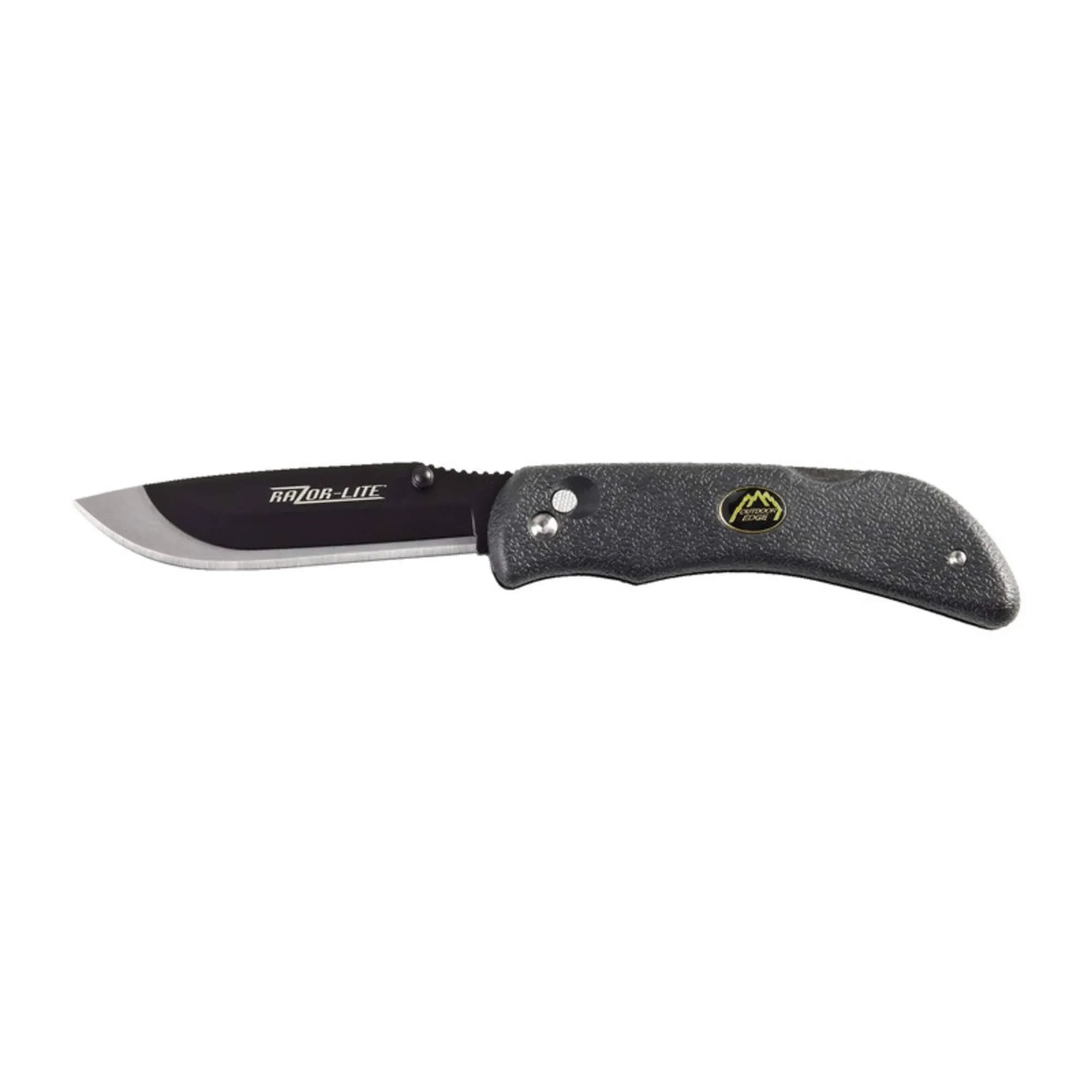 OUTDOOR EDGE Knives' RazorPro L Hunting Knife with Razor-Sharp Replaceable Blade features Non-Slip TRP Black Handle, Belt Holster, & 6 Blades. Must-Have Field Dressing Knife for Your Hunting Gear