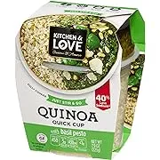 Kitchen & Love Basil Pesto Quinoa Quick Meal 6-Pack | Gluten-Free, Ready-to-Eat, No Refrigeration Required